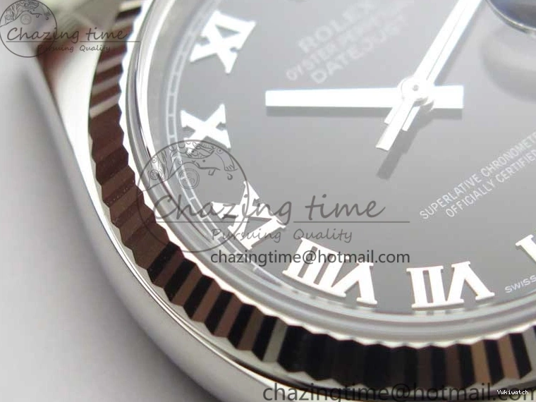 Dial Bracelet Markers Edition SH3135 116234 Roman on Black DateJust SS Jubilee 1:1 36 904L Steel Best ARF V3 0117